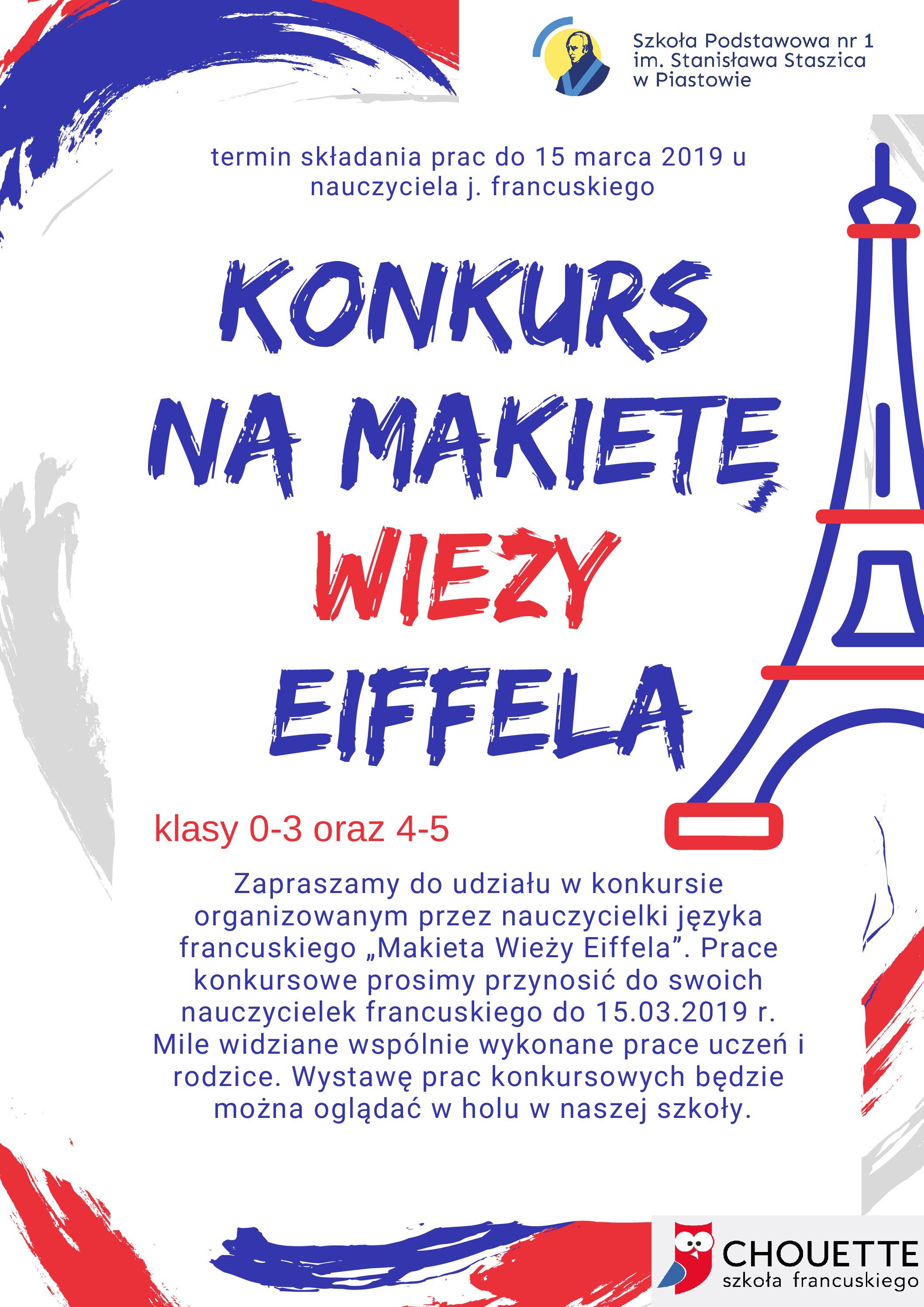 Konkurs na „Makietę Wieży Eiffela”.