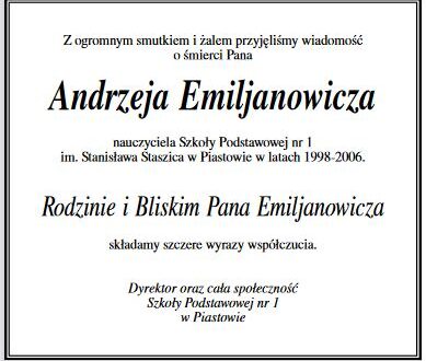 Pożegnanie Pana Andrzeja Emiljanowicza