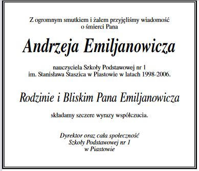 Pożegnanie Pana Andrzeja Emiljanowicza