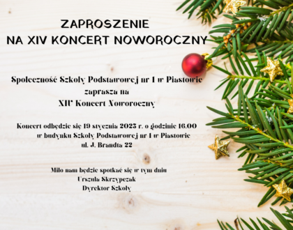 Zapraszamy na XIV Koncert Noworoczny